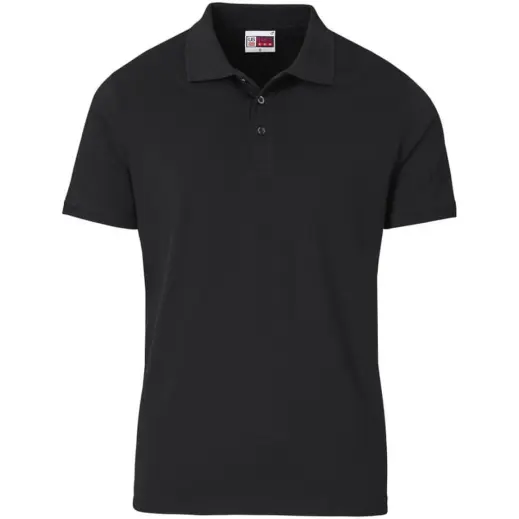 Mens Prima Stretch Golf Shirt Black Front